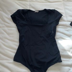 Free People Fair abs Square Neck Body Suit